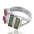 New Arrival Tourmaline Gemstone 925 Sterling Silver Ring Wholesale Supplier Jewelry